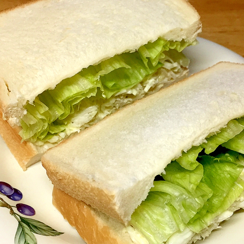 簡単 レタスとキャベツの野菜サンドイッチ♪