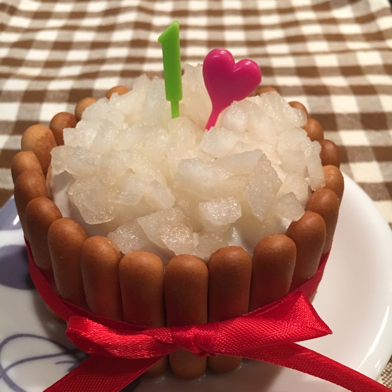 1歳の誕生日おめでとう バースデーケーキ レシピ 作り方 By Ha Ru Ko 楽天レシピ