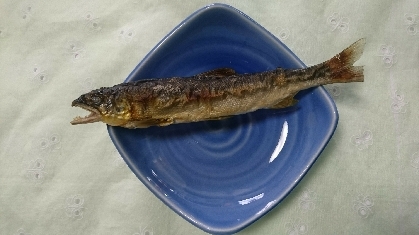 片面グリルで 鮎の塩焼き