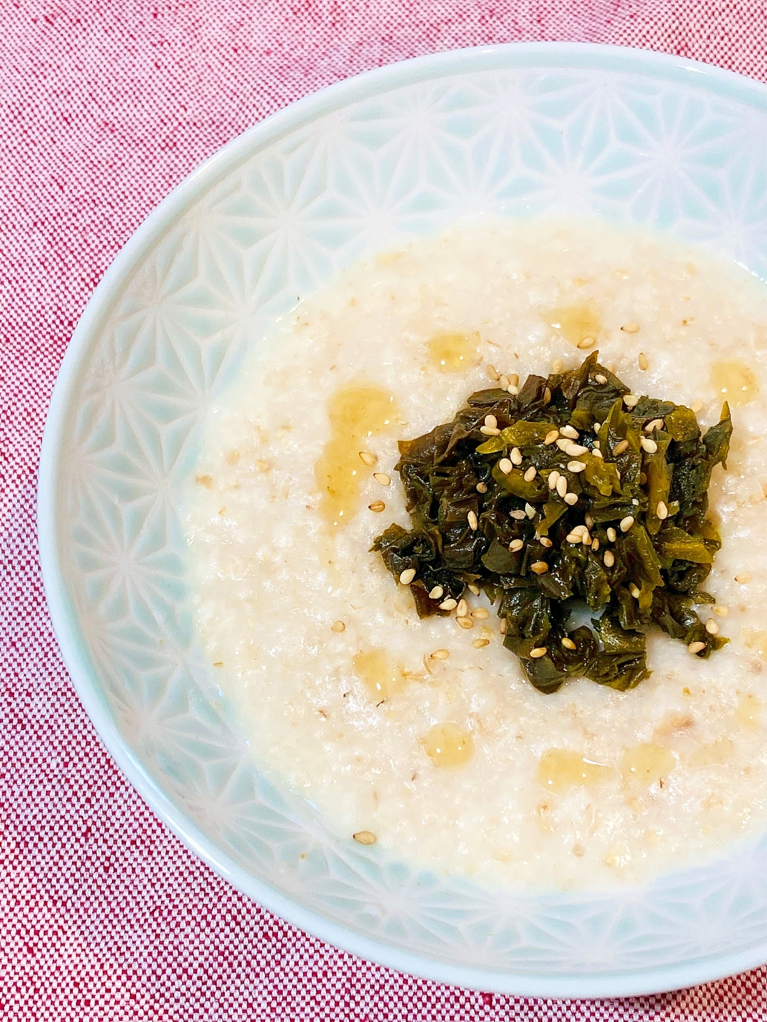 ♦️オートミールで即席！高菜の中華粥