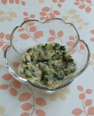 離乳食中期 小松菜とささみのミルク煮 レシピ 作り方 By はな94 楽天レシピ