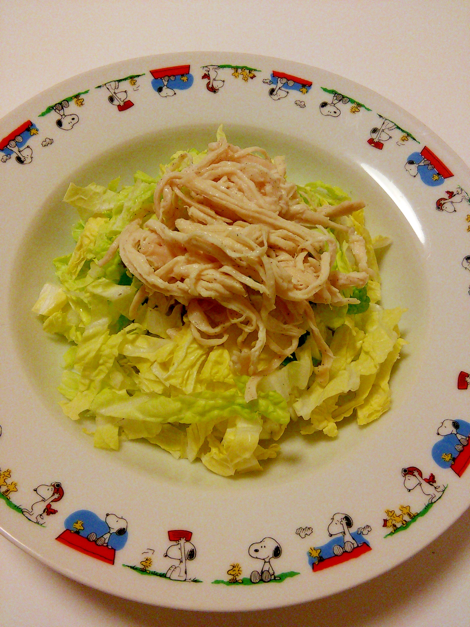 簡単☆ヘルシー☆白菜と蒸し鶏のサラダ