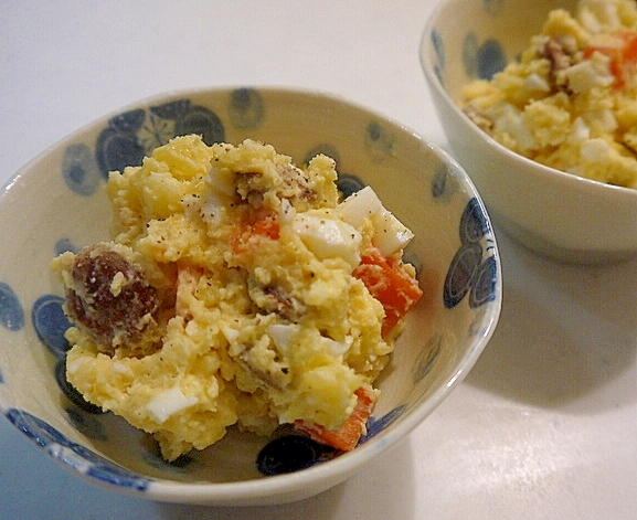 簡単こくうま♪ウィンナーと卵のポテトサラダ