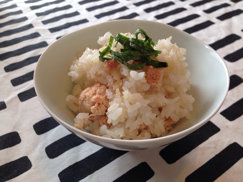 素朴だけどおいしいたらこの炊き込みご飯☆