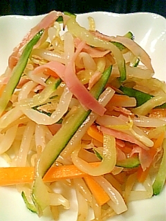 シャキシャキきゅうりともやしの中華サラダ♪