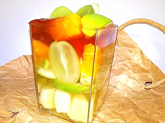 ブドウ☆リンゴカップゼリー