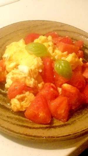 中華風トマトと卵の炒め物