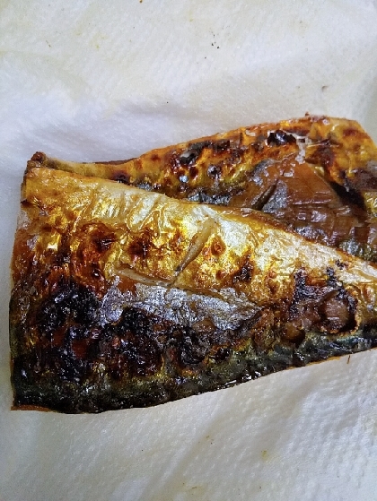 塩サバの酒蒸し焼き