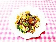 小松菜＆茄子と豆腐のケチャップ炒め