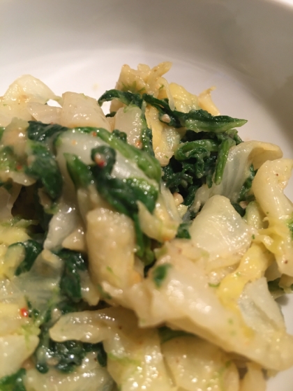 小松菜とキャベツの胡麻味噌和え
