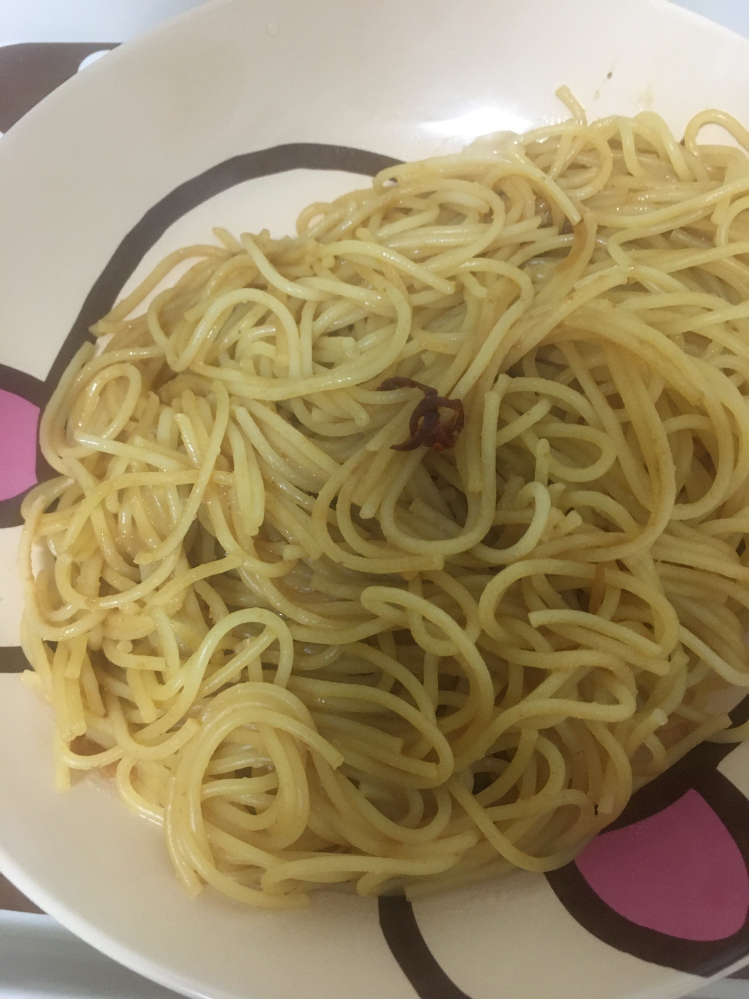 電子レンジでパスタ☆味噌ペペロンチーノ