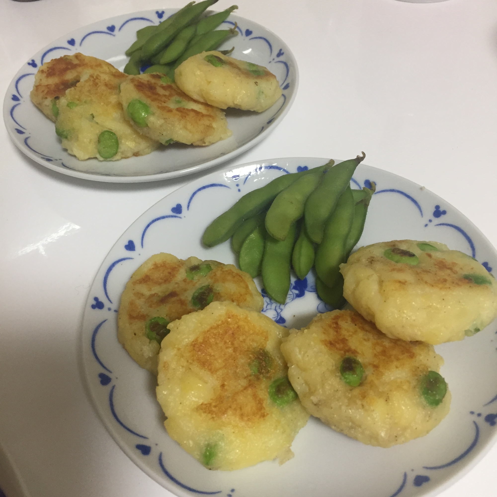 ふわふわ食感 じゃがいもと枝豆のお焼き