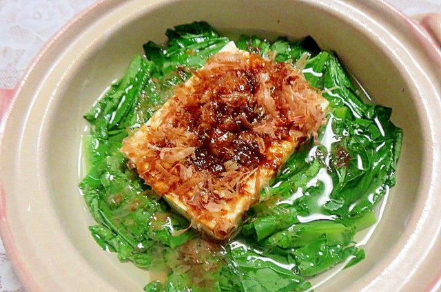 小松菜入り湯豆腐