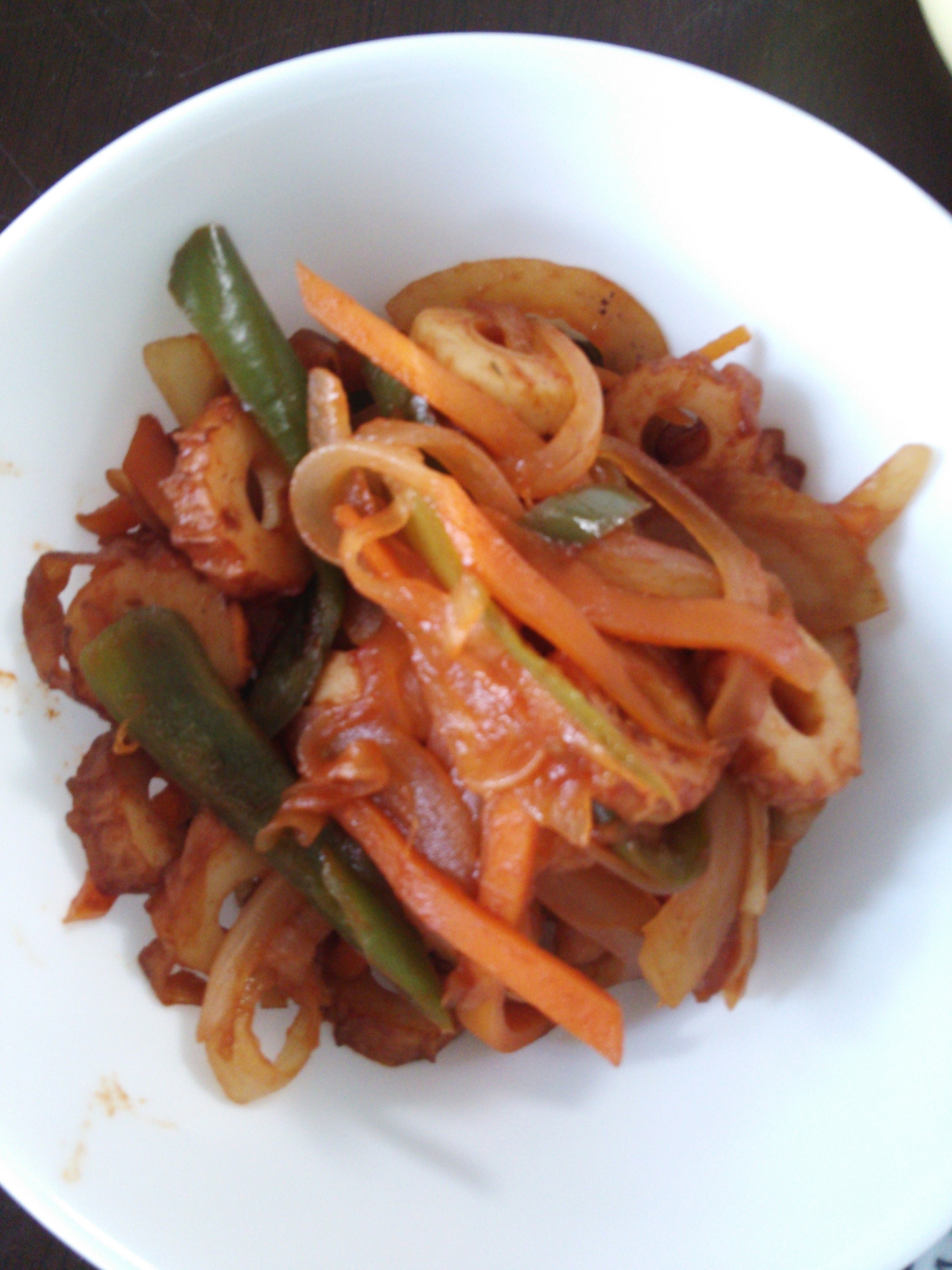 ちくわと野菜のナポリタン風