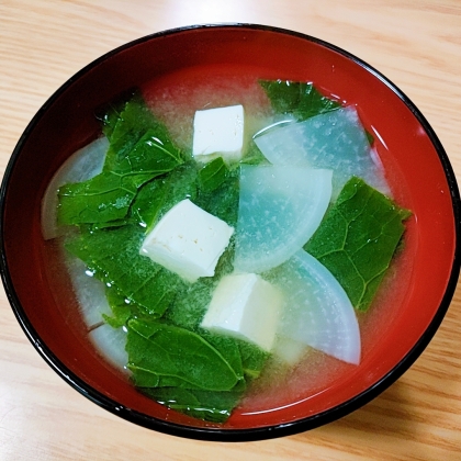 葉野菜の味噌汁
