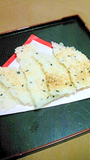 レンジで即席 ごはんdeおせんべい レシピ 作り方 By Mama Papa 楽天レシピ