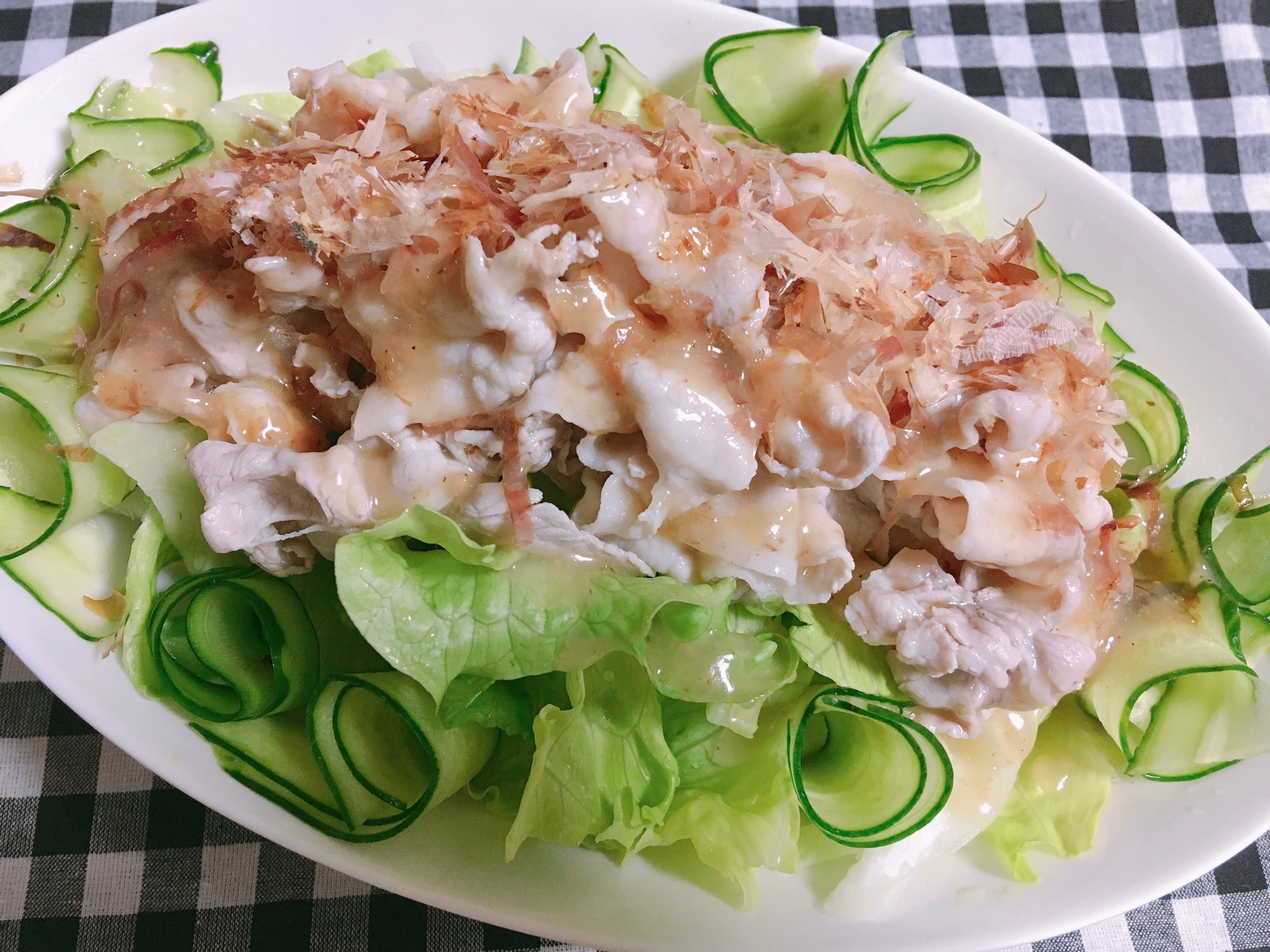 きゅうりでかわいく 冷しゃぶサラダ レシピ 作り方 By Kaohi 楽天レシピ きゅうりでかわいく 冷しゃぶサラダ レシピ 作り方 By Kaohi 楽天レシピ