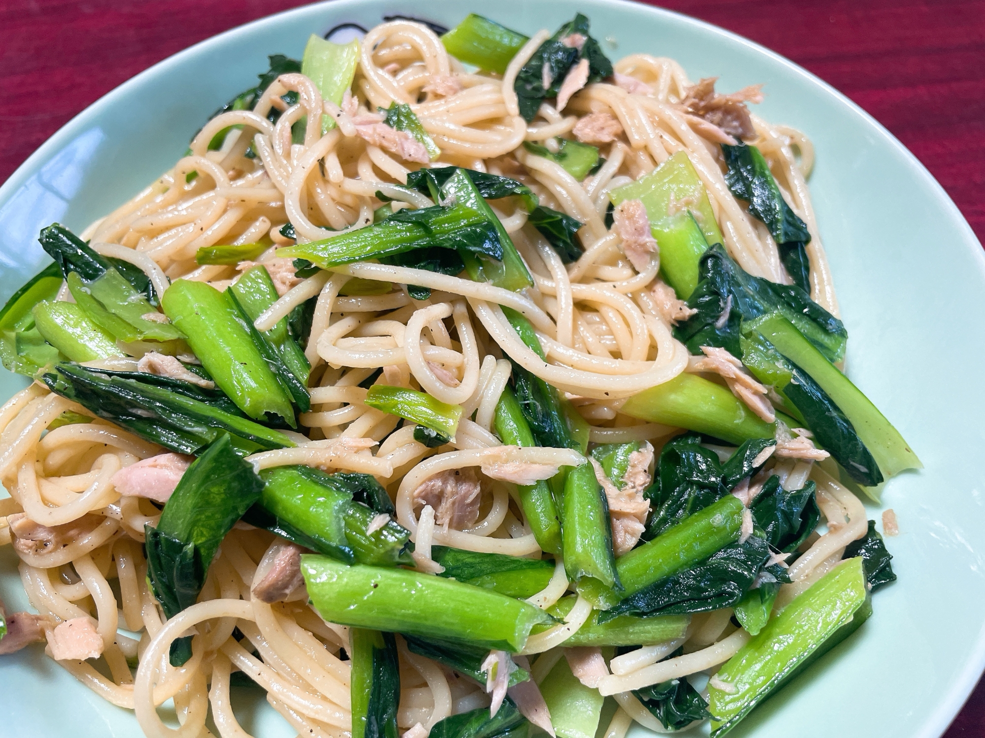 超シンプルで美味しい！小松菜ツナパスタ