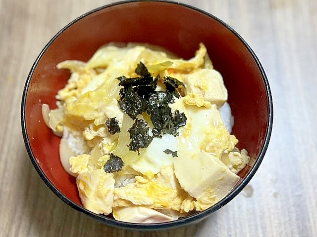 豆腐の卵とじ丼