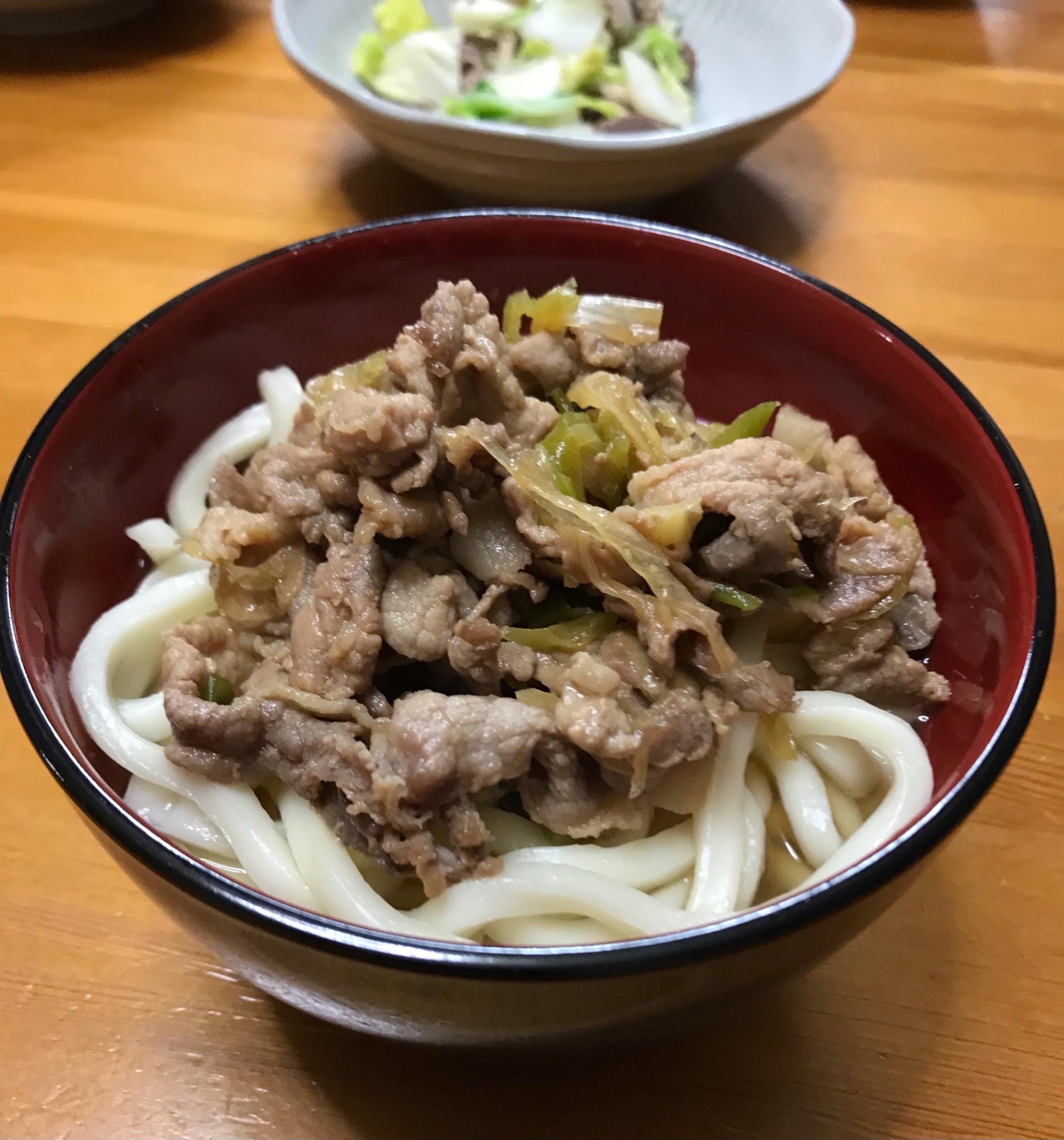 たっぷり！豚ねぎうどん