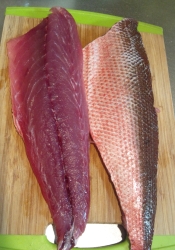 はちびき 赤鯖 の湯引き ワサビ醤油で レシピ 作り方 By ゆうsaien 楽天レシピ