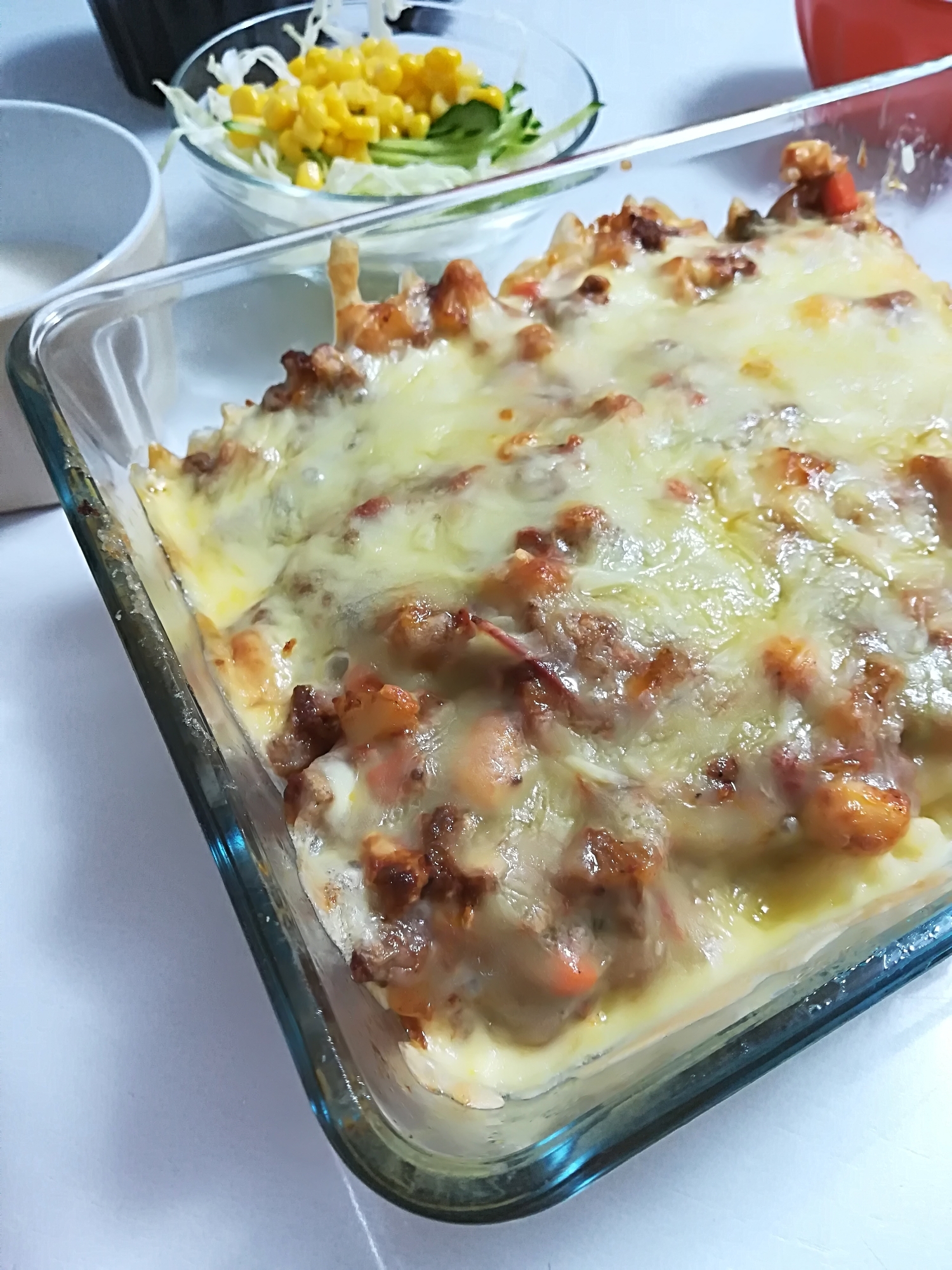 残ったカレーで！カレーチーズガーリックドリア