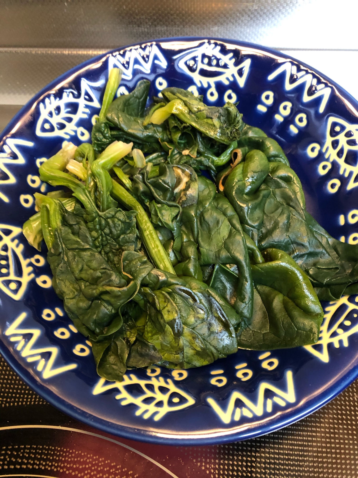 甘さ引き立つ♪無水鍋で茹でる♪ちぢみほうれん草♪