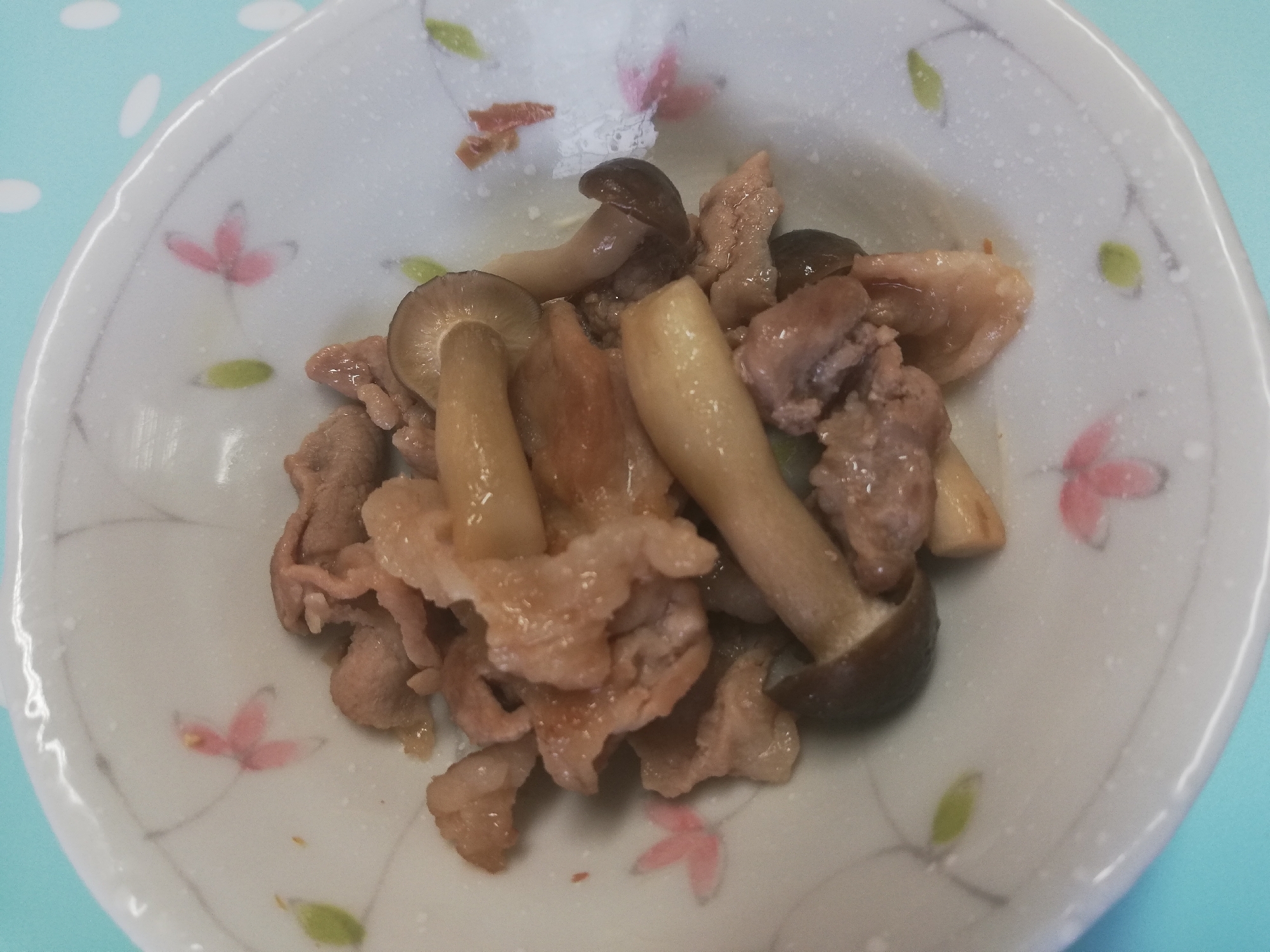 豚肉とぶなしめじのポン酢炒め