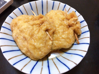 油揚げのたまご巾着煮！白だしで〜