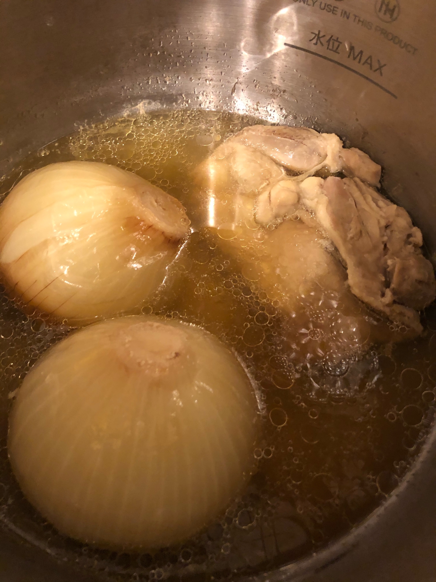 ホットクック レシピ♪鶏肉と玉ねぎのおかずスープ