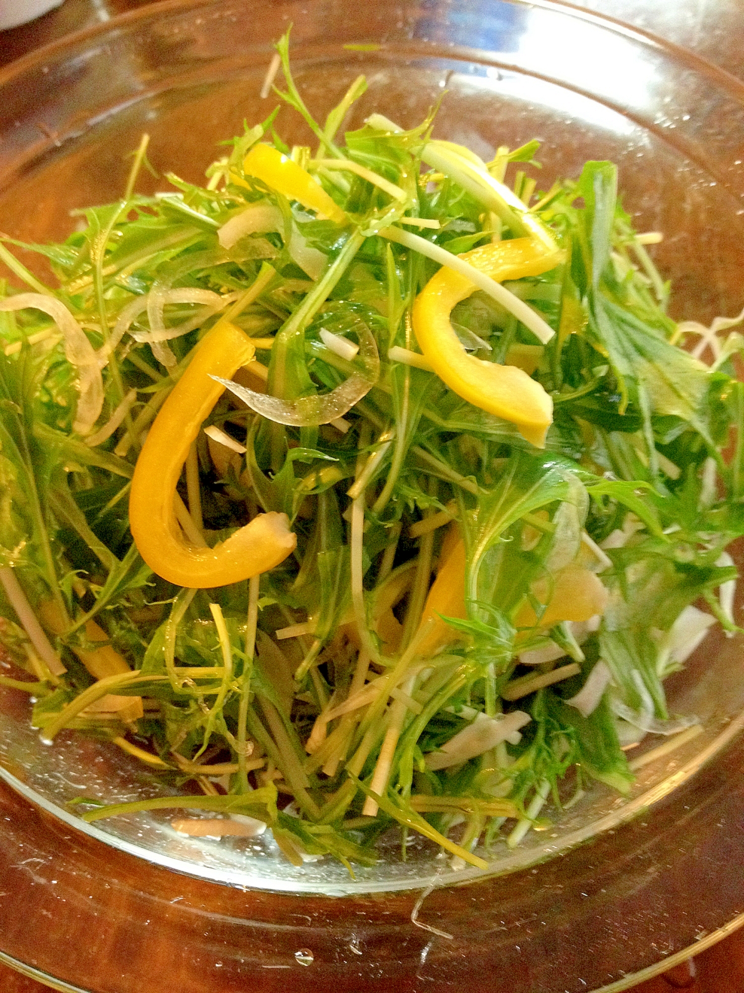 カラフル！！☆水菜とパプリカのサラダ