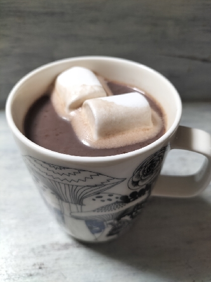 きょうはこちら♬寒いので温まるふわふわマシュマロ豆乳ココア作ってみました❣美味しいほっこりココアレシピ感謝です(⁠◕⁠ᴗ⁠◕⁠✿⁠)