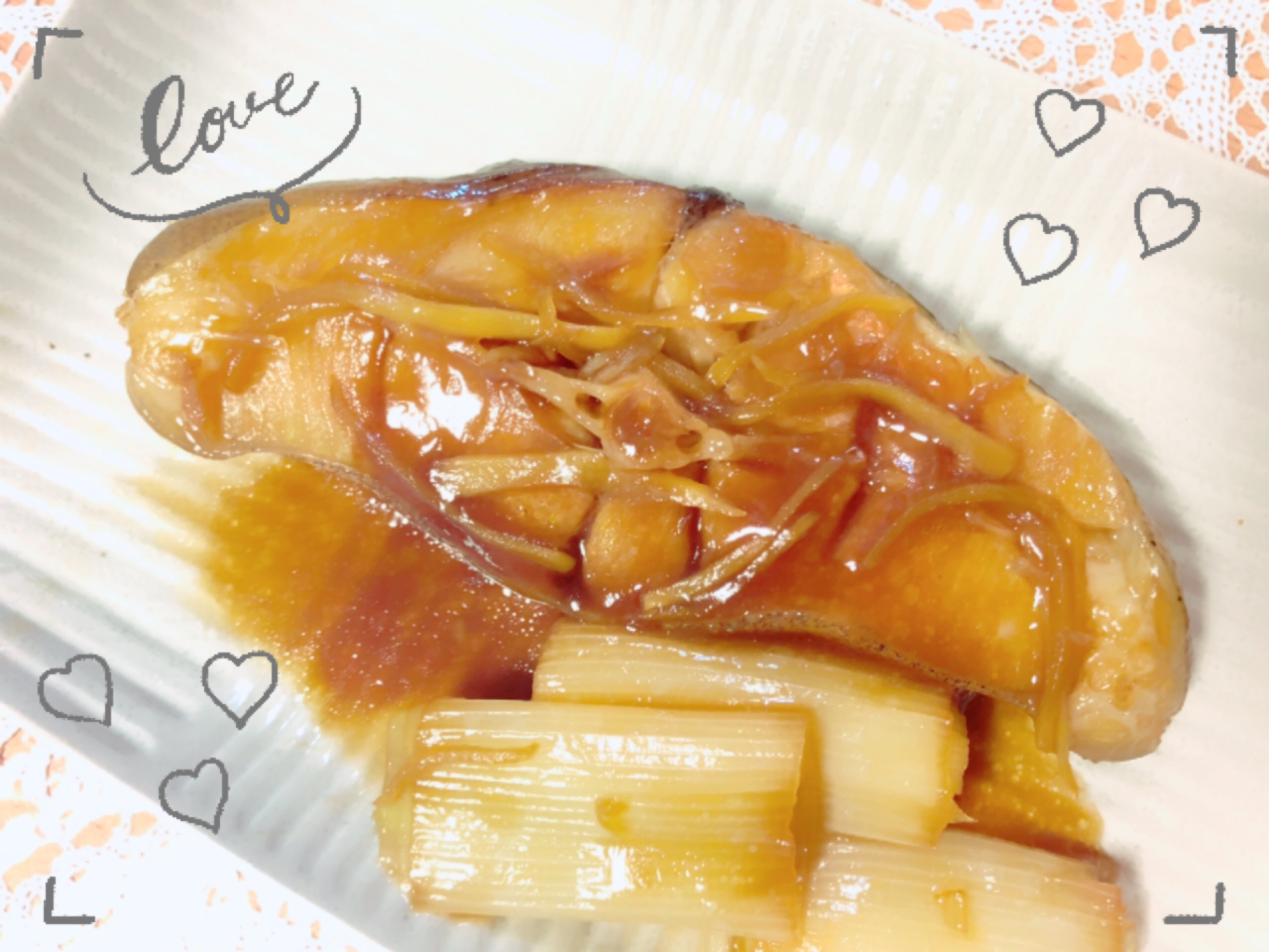 レンチンで簡単♡カレイの煮付け