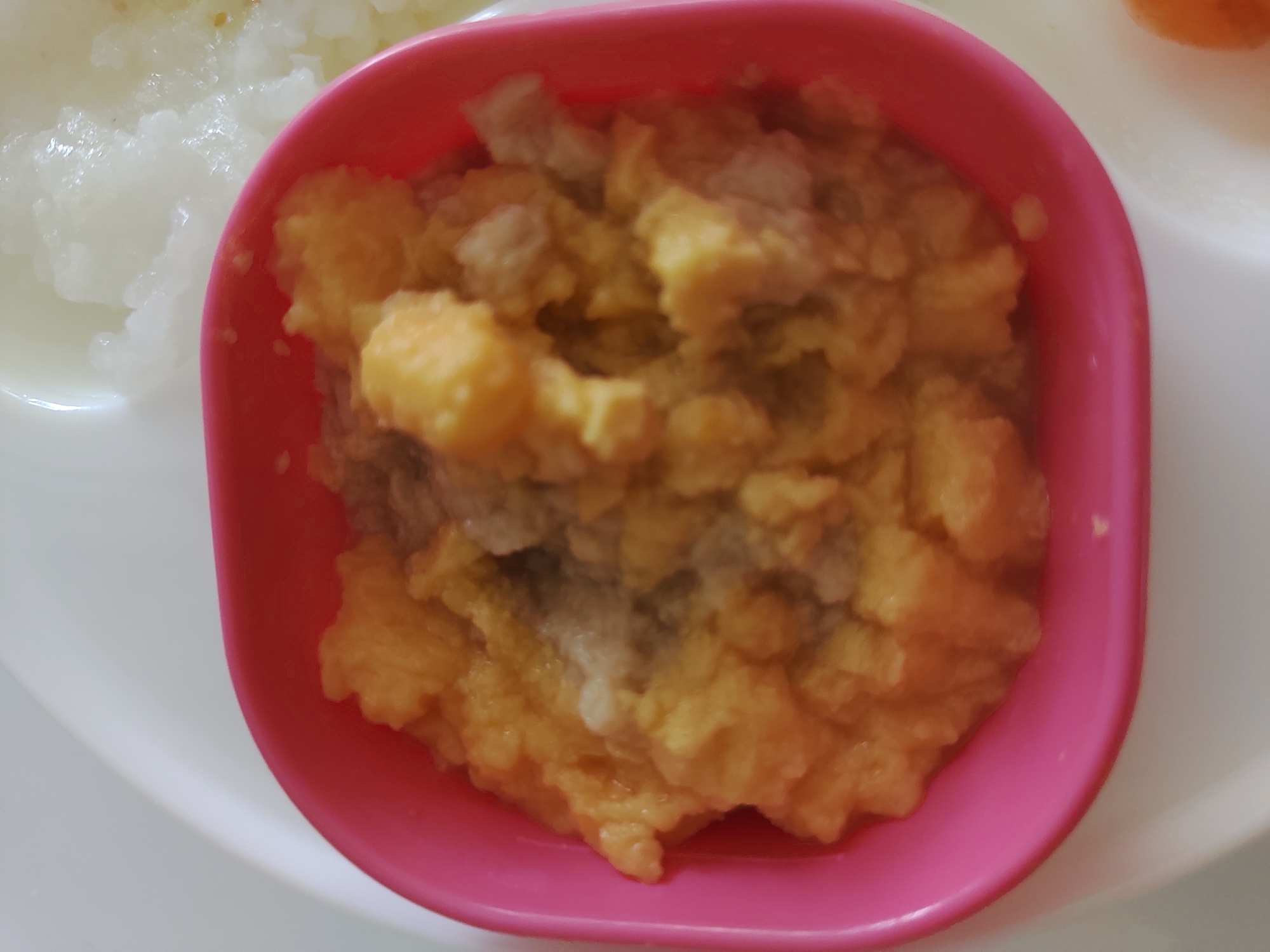 離乳食　卵と高野豆腐