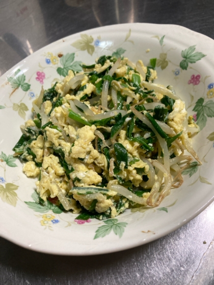 残ったなめ茸救済 ᕷ*白だしde 簡単ニラ玉ꕤ୭*