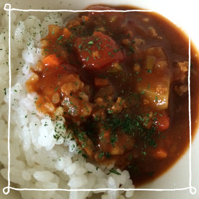 蒸し芋入りキーマカレー◟꒰◍´Д‵◍꒱◞