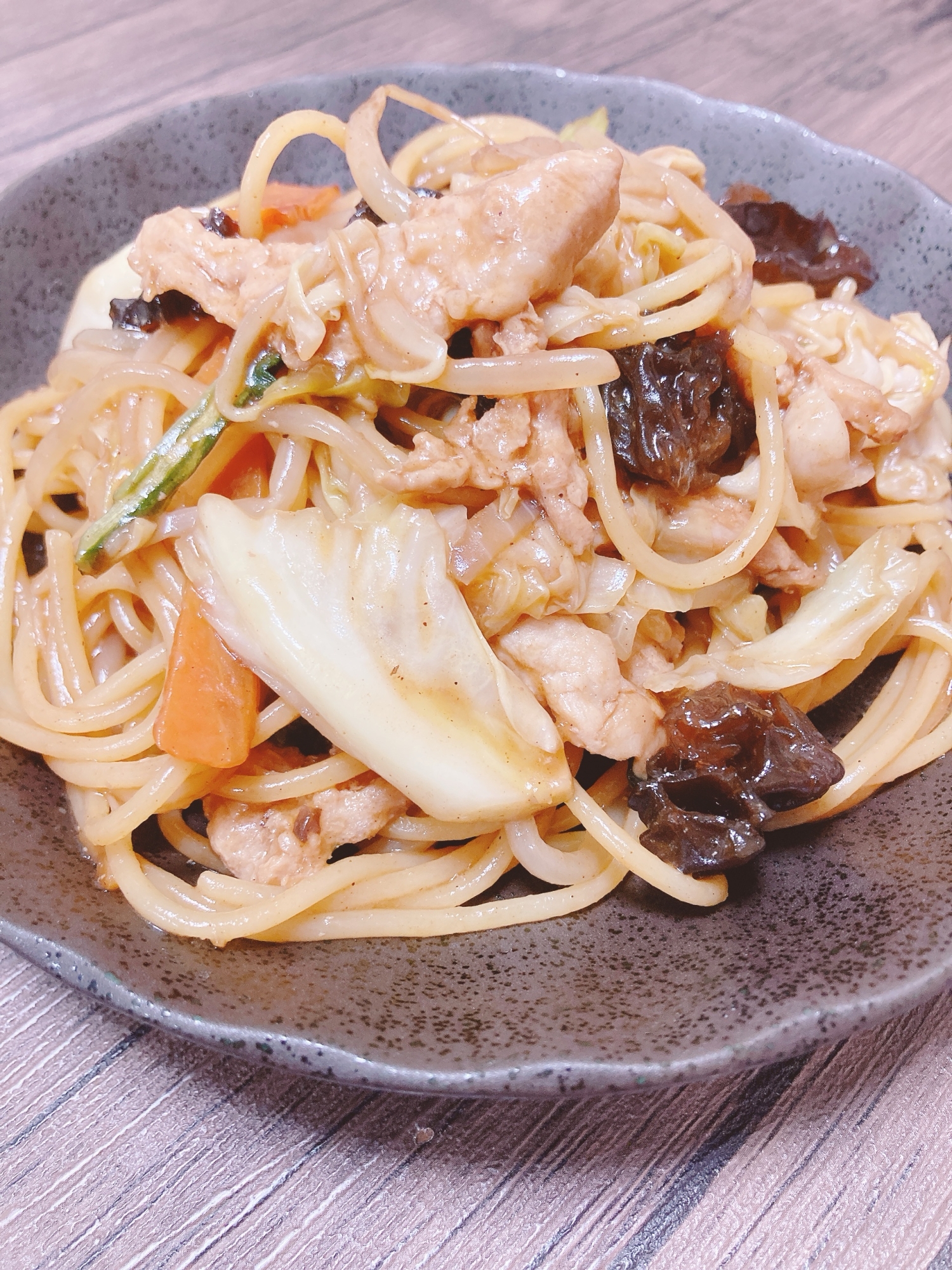 スパゲッティで作る焼きそば