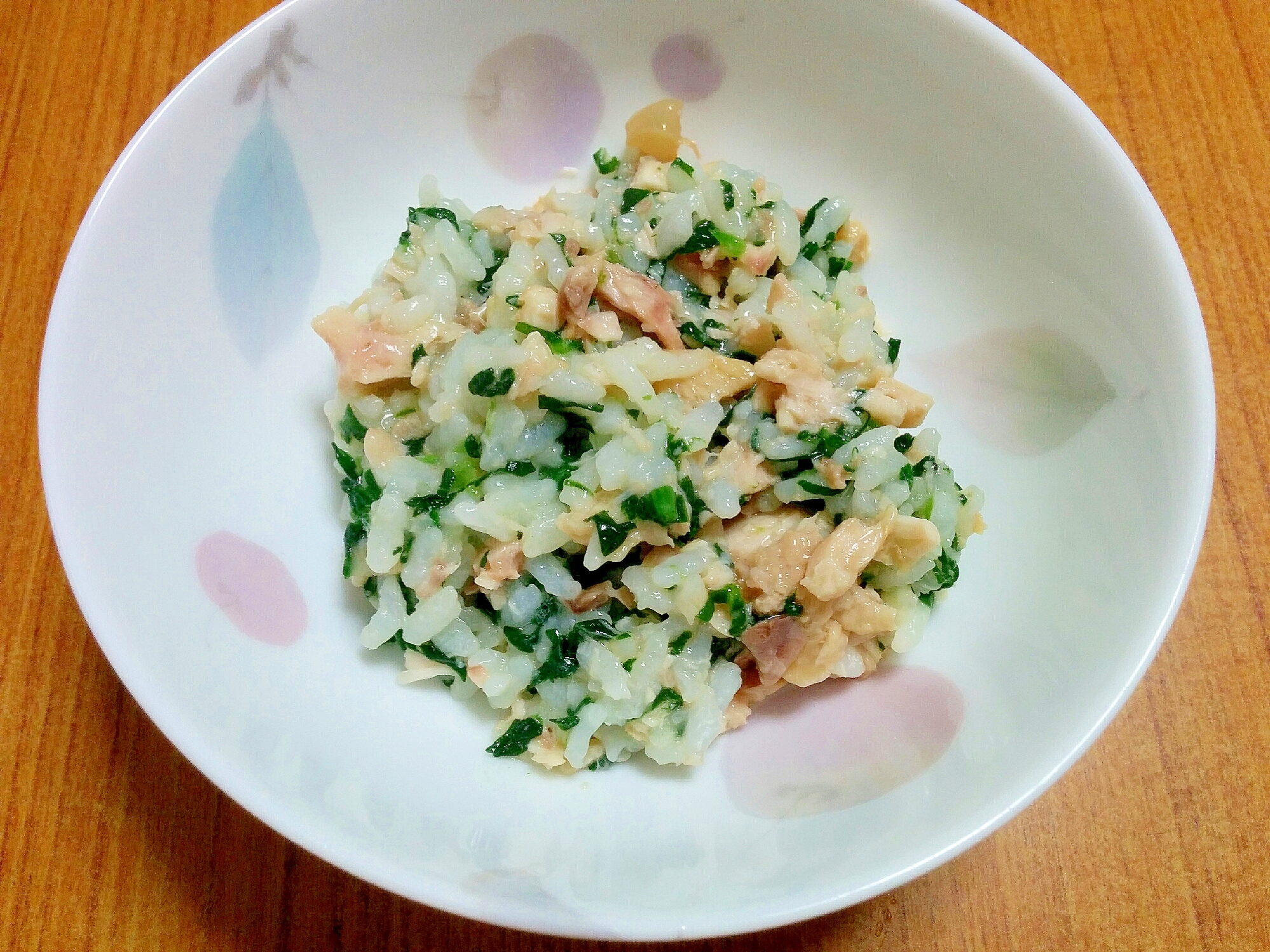 【離乳食】かつおとほうれん草のご飯