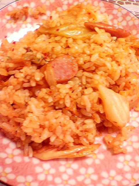 マヨでまろやか簡単キムチチャーハン