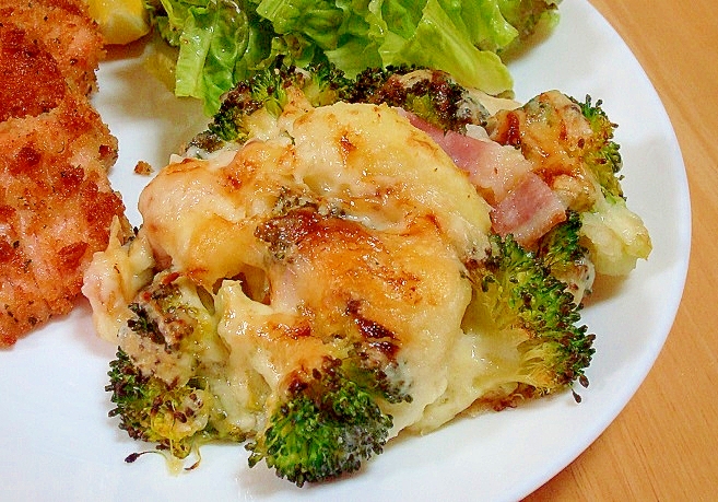 ジャガイモとブロッコリーのベーコンチーズ焼き レシピ 作り方 By アシガン 楽天レシピ ジャガイモとブロッコリーのベーコンチーズ焼き レシピ 作り方 By アシガン 楽天レシピ