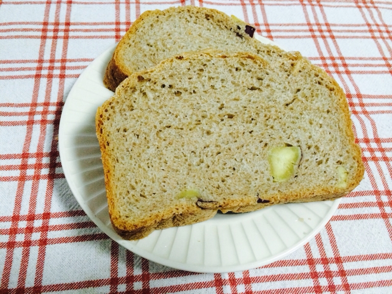 ホクホク☆さつまいもときな粉香るブラン食パン