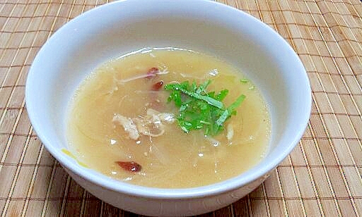 ゆる薬膳料理　米のとぎ汁のスープ