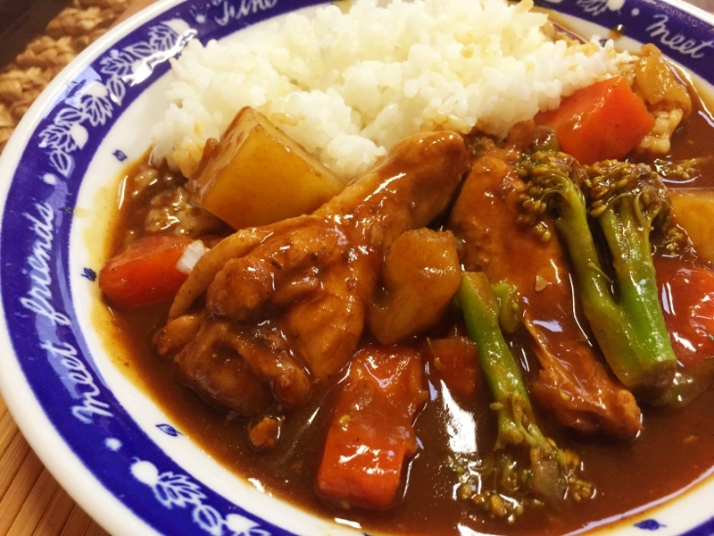 手羽元チキン夏野菜カレー