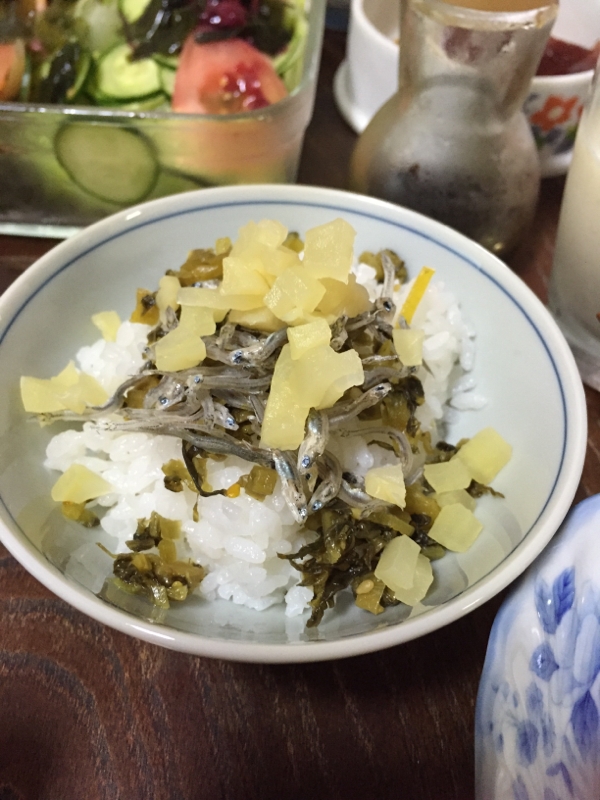 カリカリ！漬物ジャコ飯