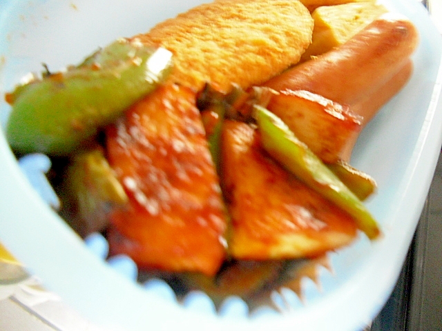 はんぺんとピーマンのケチャップ炒め お弁当に