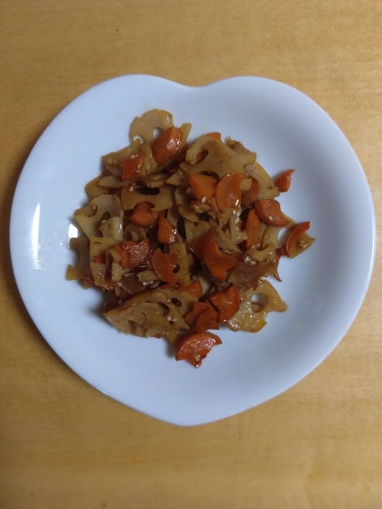 残った人参と蓮根のキンピラ