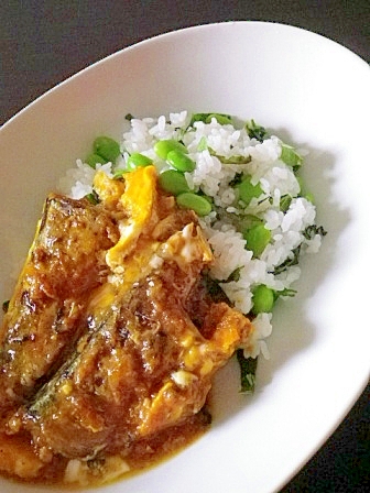 枝豆ご飯のサンマ丼