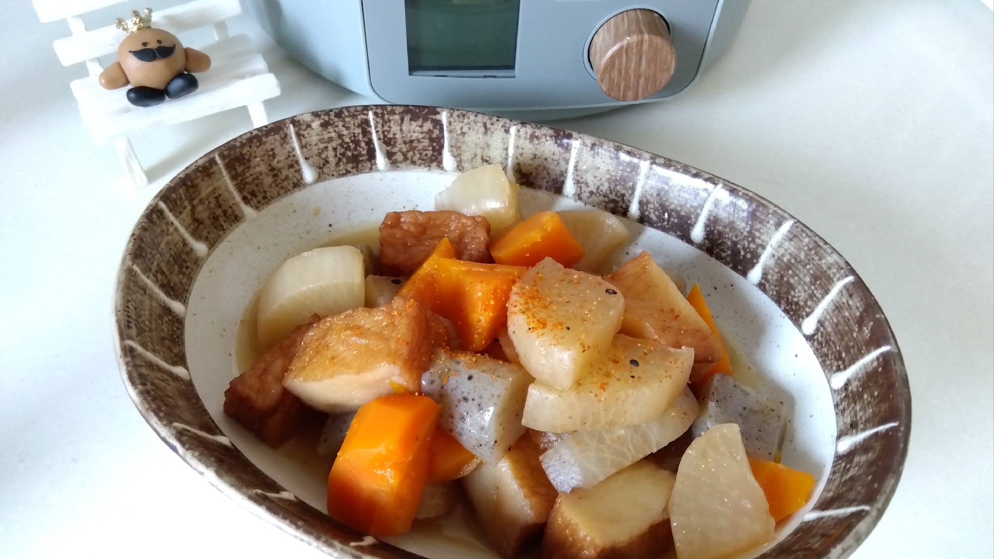 電気圧力鍋で大根とさつま揚げの含め煮*圧力10分