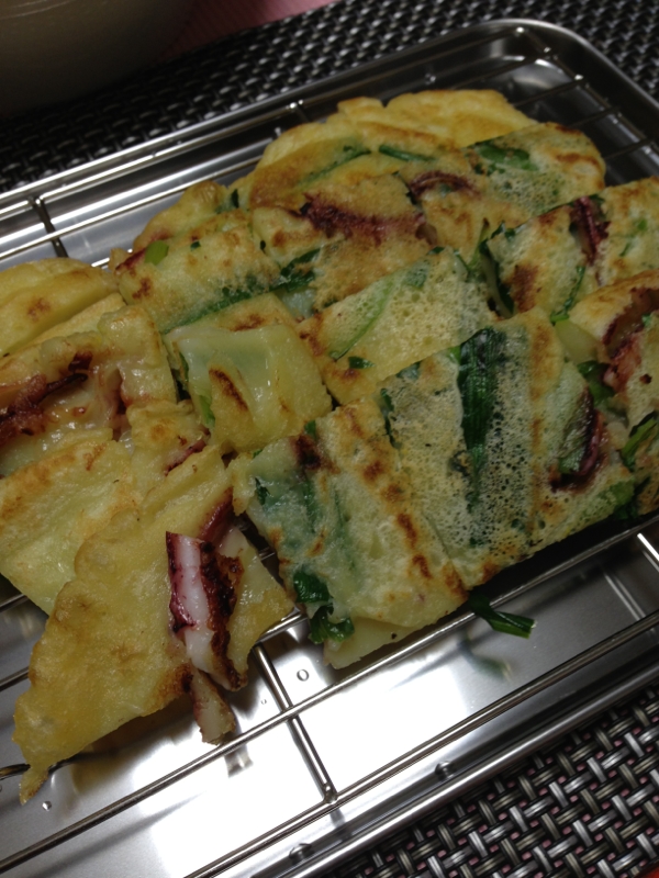 韓国料理屋の味 外はさくさく 中はもちもちチジミ レシピ 作り方 By Aita1102 楽天レシピ