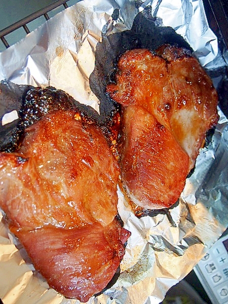 魚焼きグリルで焼豚